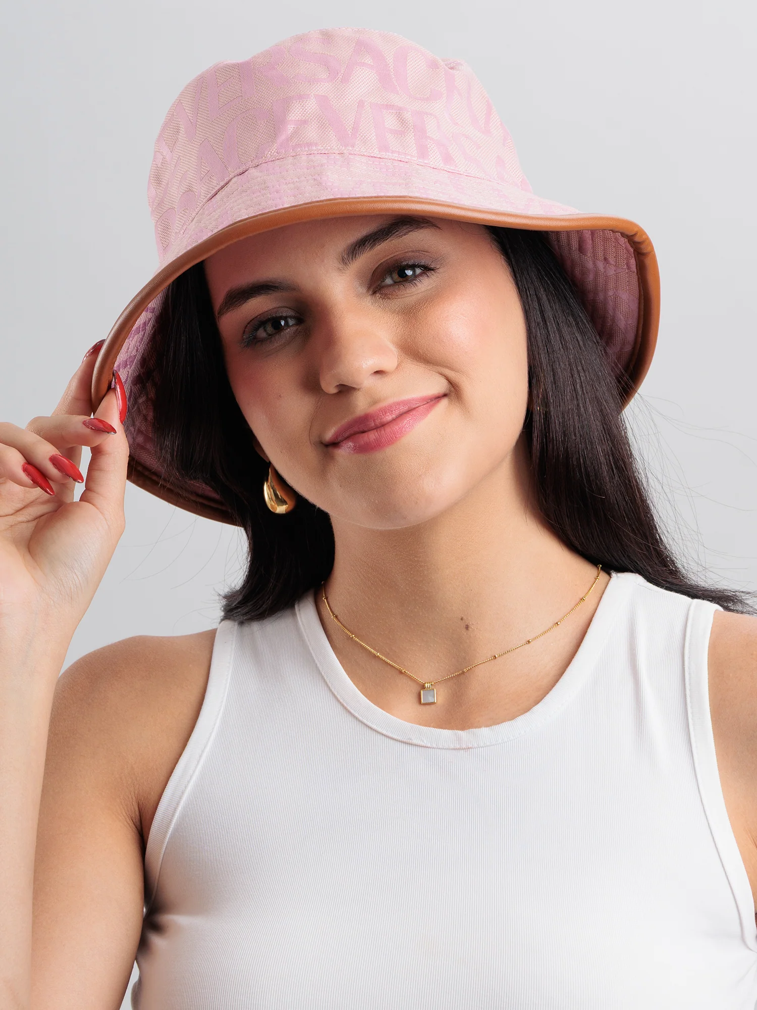 Blush Monogram Bucket Hat - Image 3