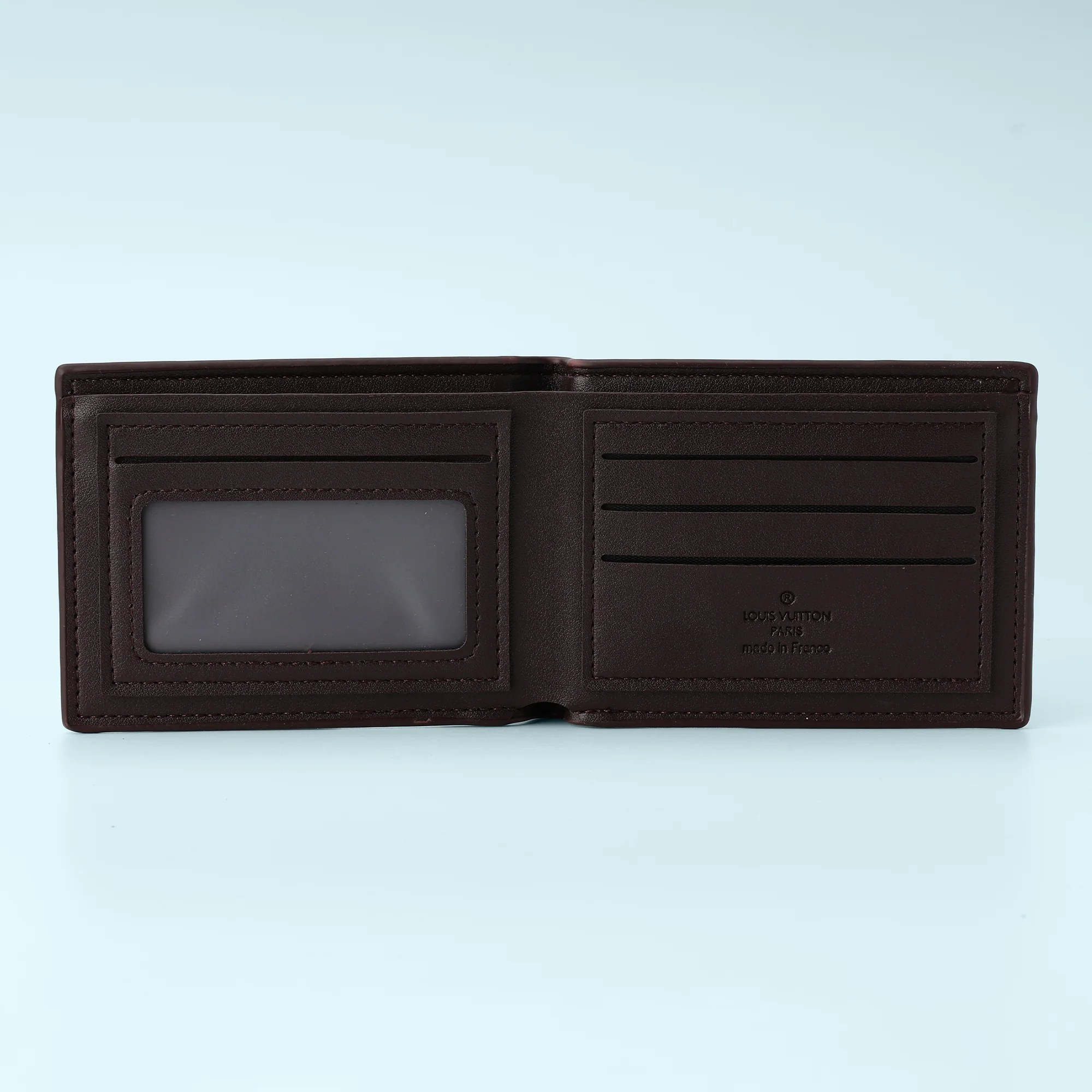 Brown Checkered Premium Wallet - Image 4