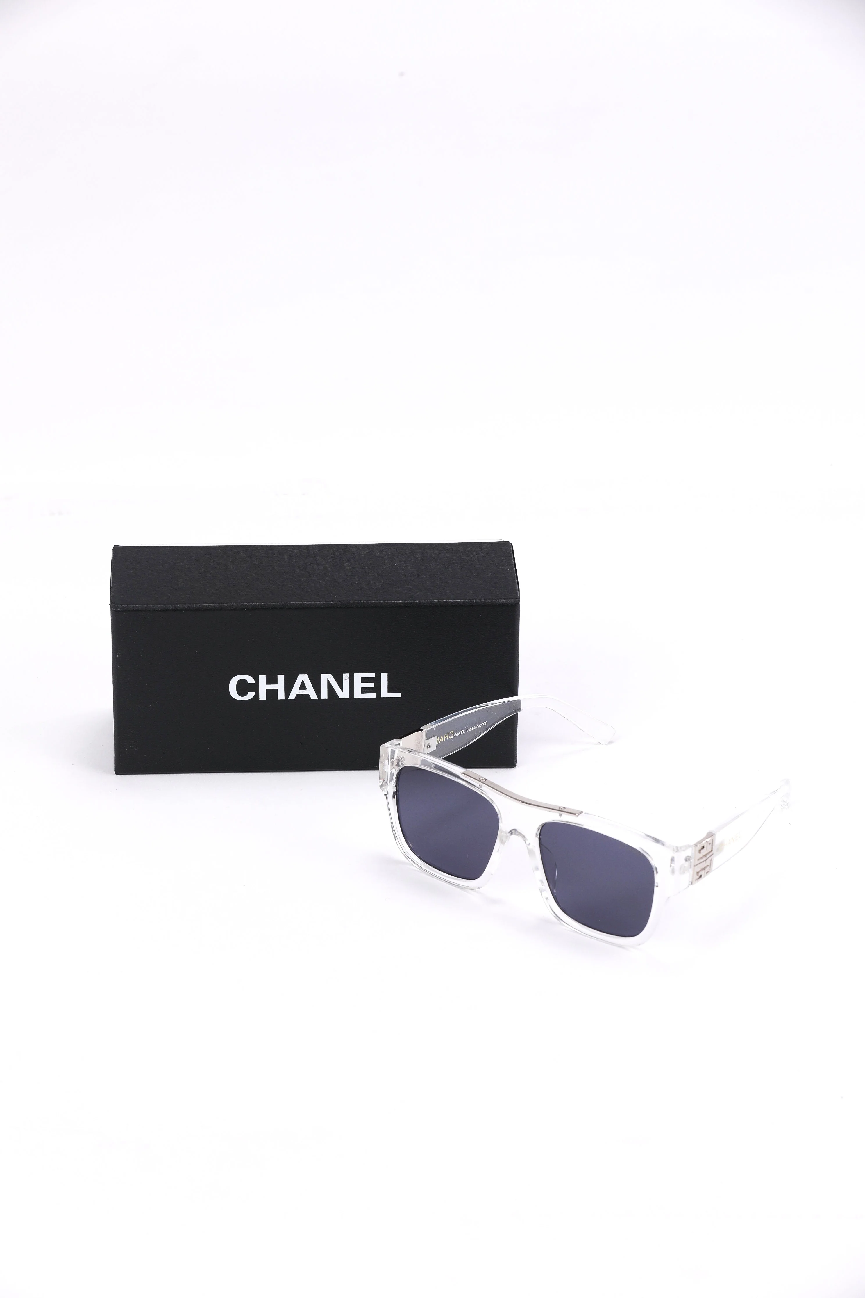Chanel Transparent Square Sunglasses - Image 2