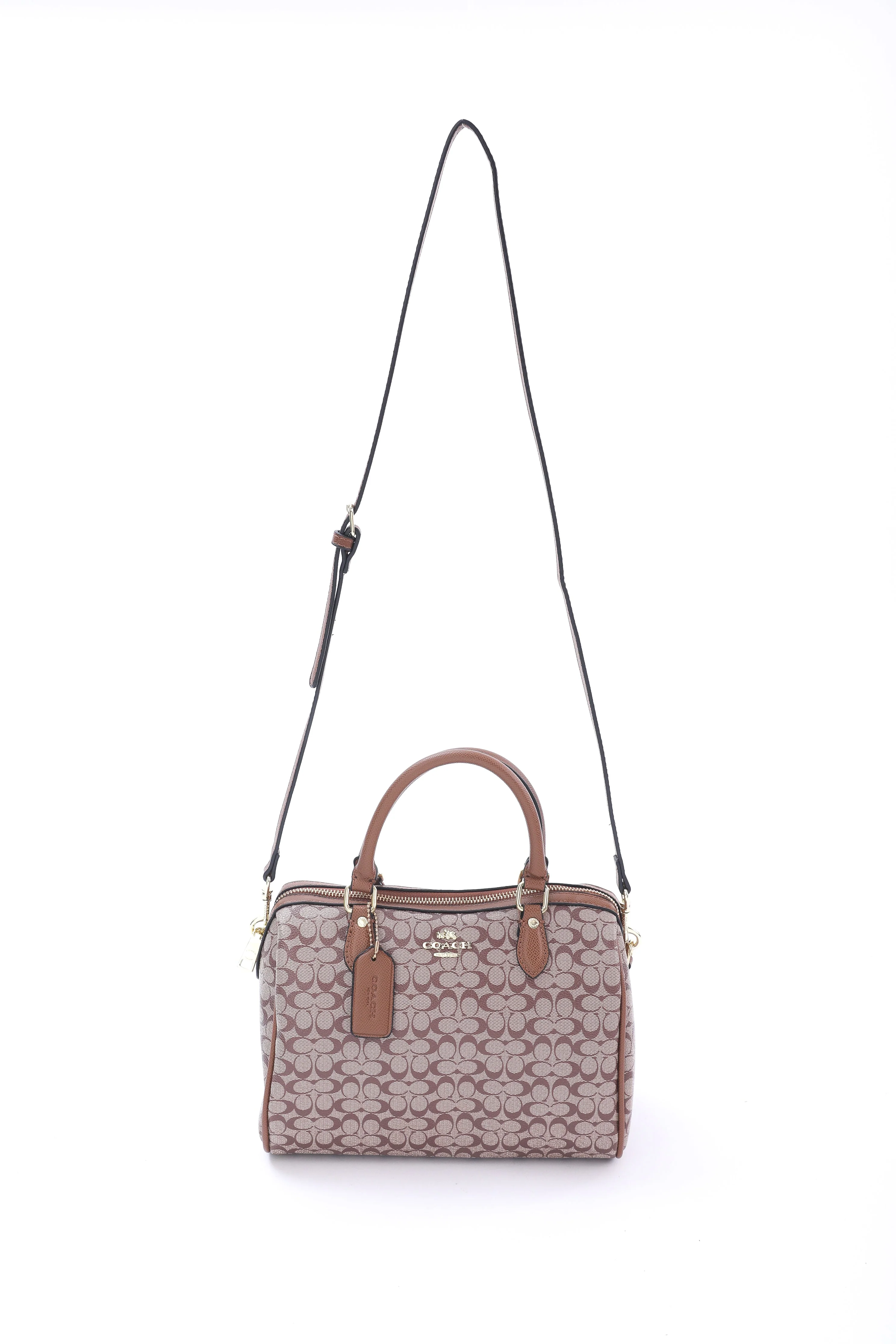 Coach Signature Brown Satchel Bag - Image 3