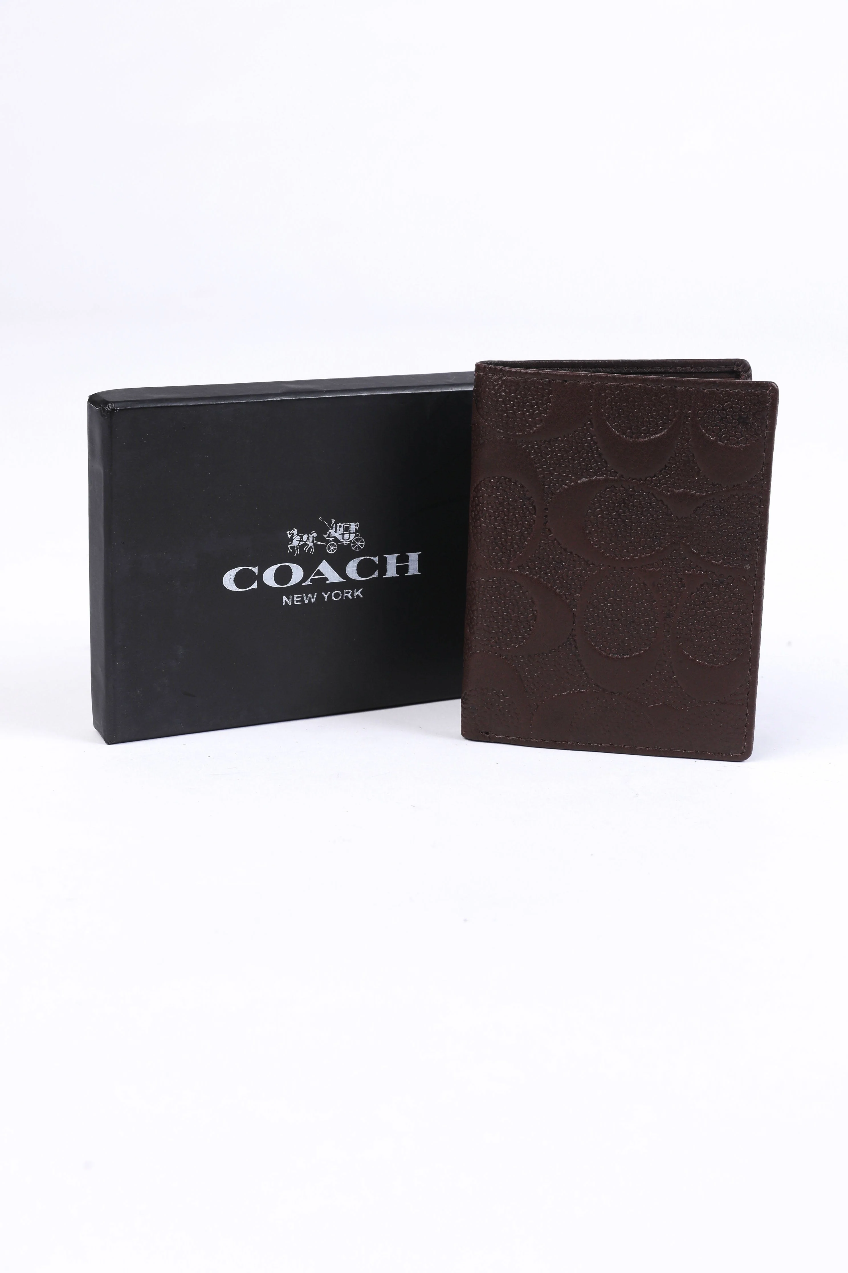 Coach Signature Leather Wallet – Dark Brown - Image 3