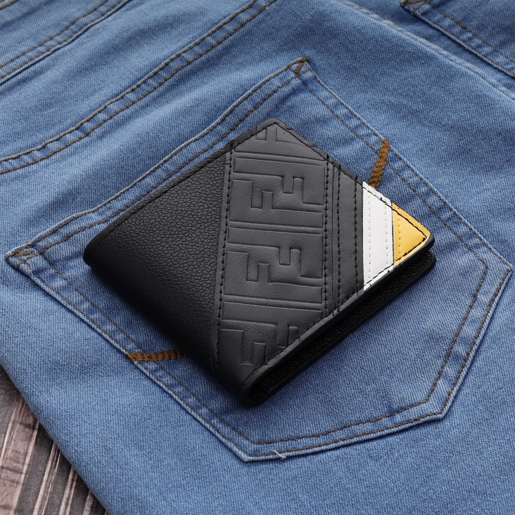 Diagonal Texture Statement Wallet - Image 5