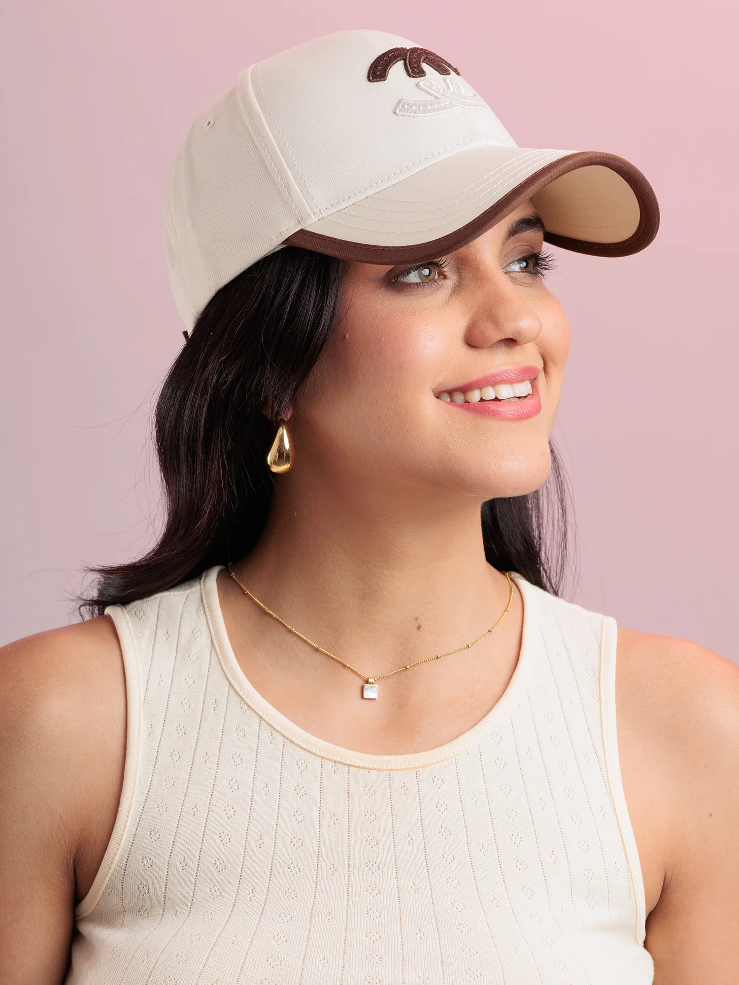 Ivory Luxe Monogram Cap - Image 2