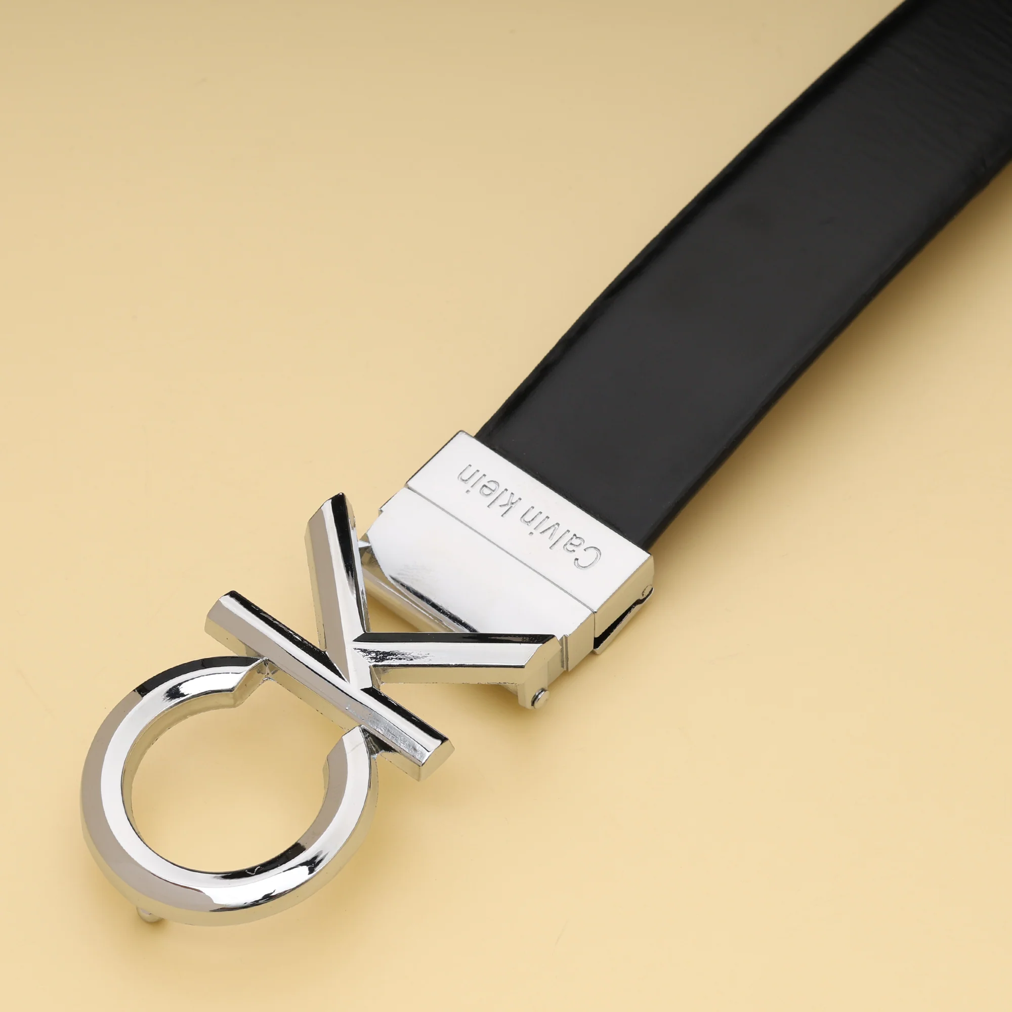 Signature silver leather Belt - Image 2