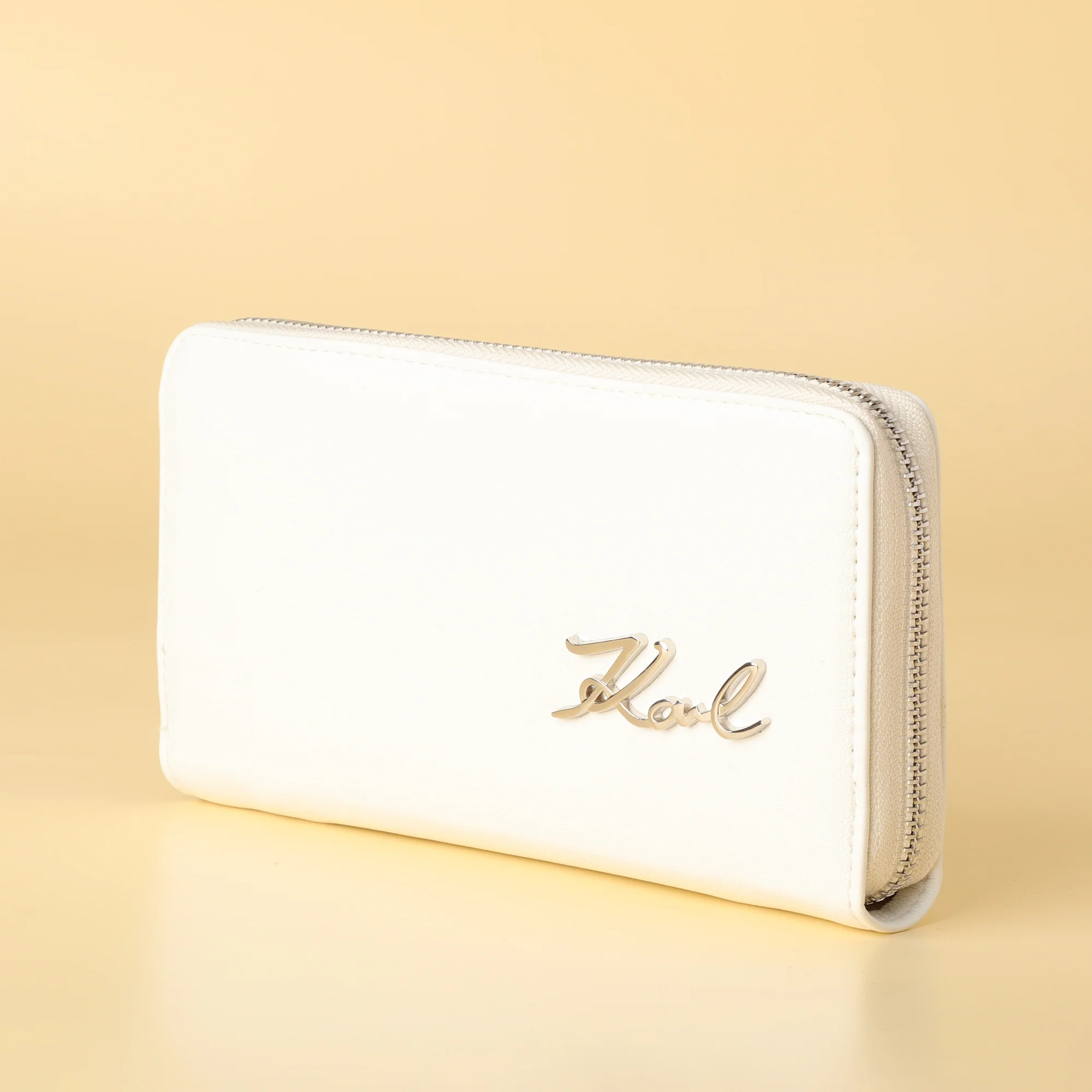 Lagerfeld Paris White Zip-Around Wallet - Image 3