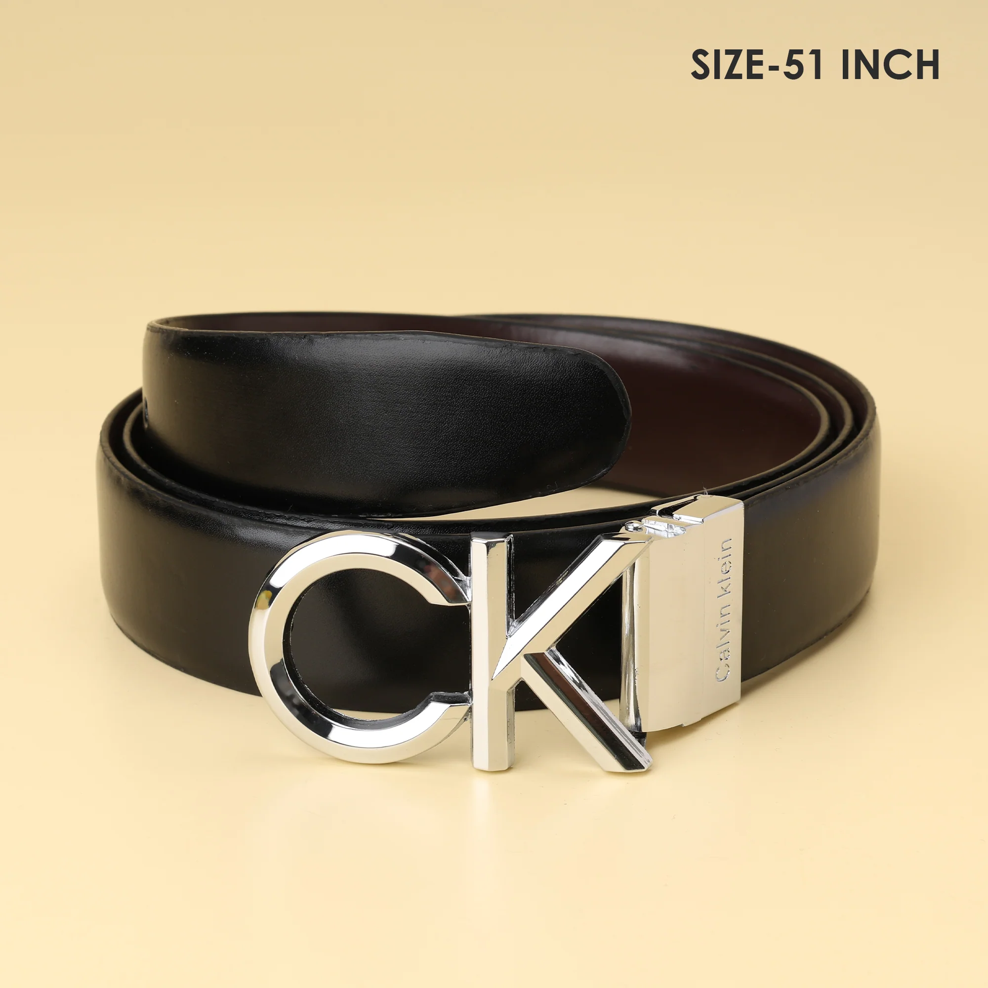 Luxe CK Monogram Leather Belt - Image 3