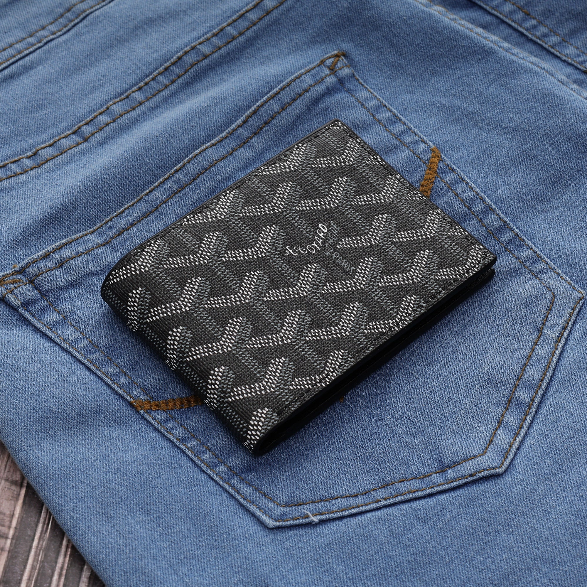 Midnight Monogram Bifold Wallet - Image 5