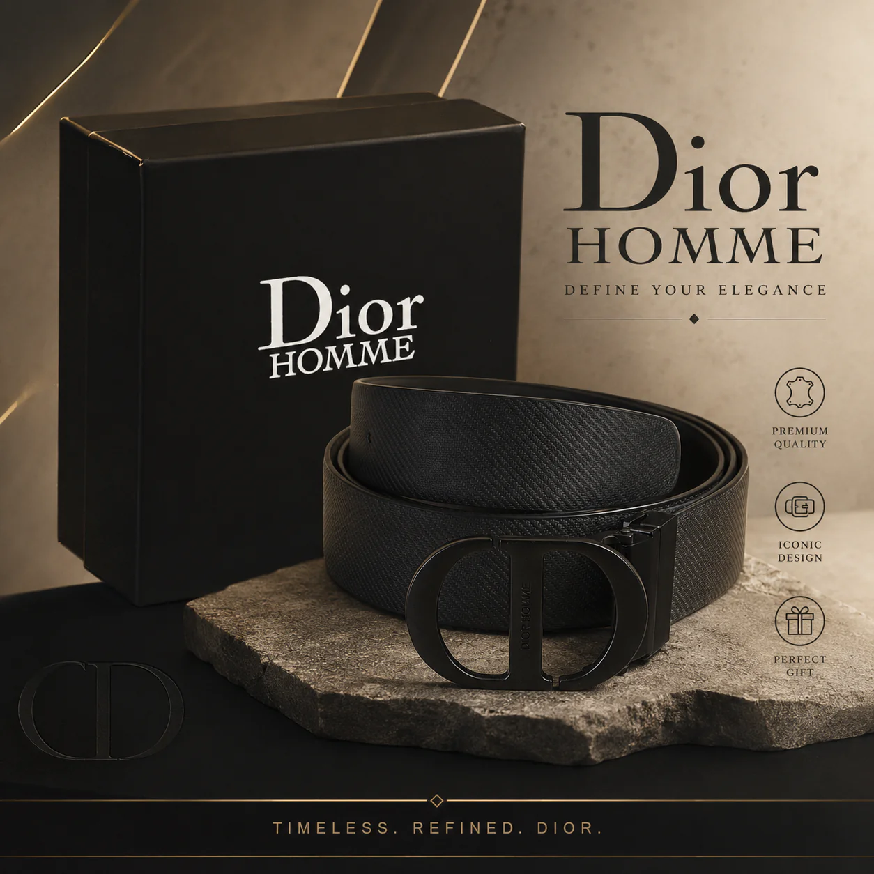 Midnight Monogram Prestige Belt