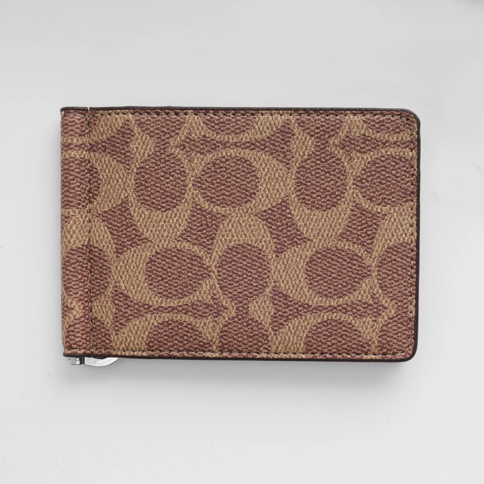 Signature Canvas  Brown Bifold Wallet - Image 4