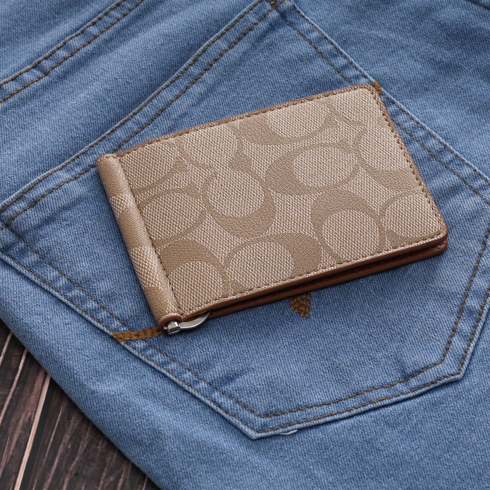 Signature Slim Wallet – Khaki Tan - Image 6